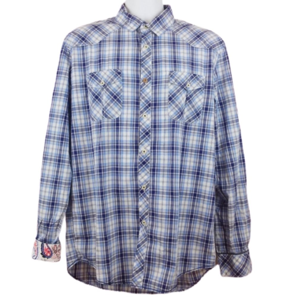 Zara Man XL Casual Shirt Button Up L/S Flip Cuff